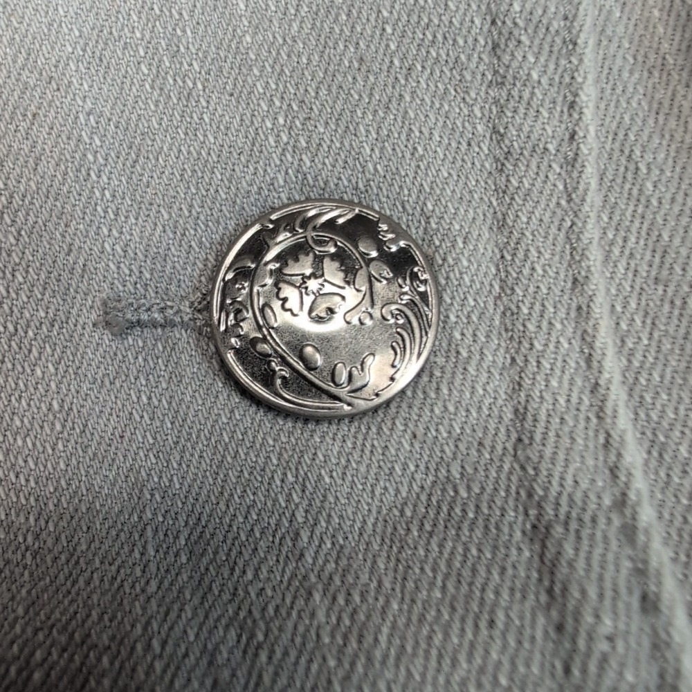 Christopher & Banks Jacket Womens S Gray Denim Open Front Casual Comfort Pockets - Picture 10 of 10